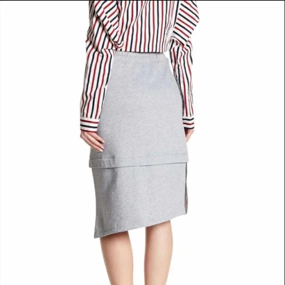 NWT Grey Lab Layered Striped Drawstring Skirt | Size S - Picture 2 of 10